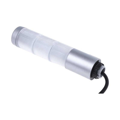 Werma Kompakt 37 Series Clear Buzzer Signal Tower, 3 Lights, 24 V, Base Mount, Tube
