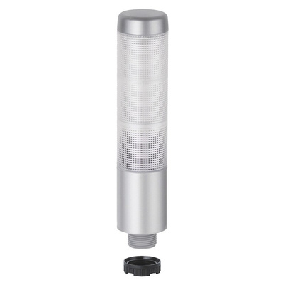 Werma Kompakt 37 Series Clear, Green/Yellow/Red (LED Colour) Buzzer Signal Tower, 3 Lights, 24 V ac/dc, Base Mount, Tube