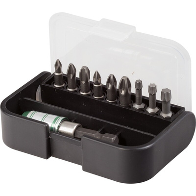 RS PRO Driver Bit Set 10 Pieces, Phillips, Pozidriv, Torx