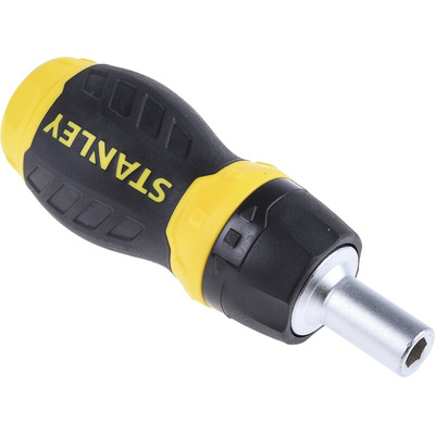 Stanley 1/4 in Hexagon Phillips, Pozidriv, Slotted Ratchet Screwdriver