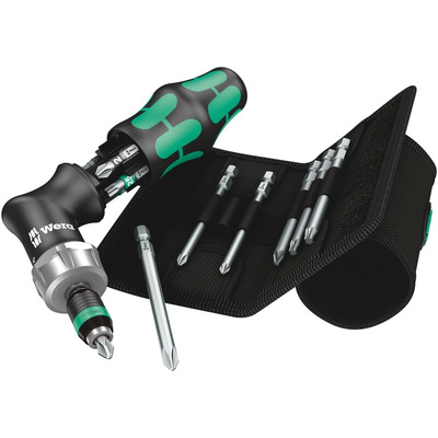 Wera 1/4 in Hexagon Phillips, Pozidriv, Torx Ratchet Screwdriver