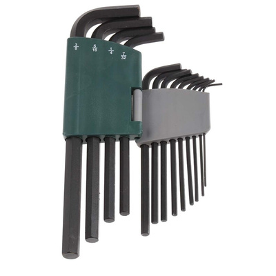 Allen 13 piece L Shape Imperial Hex Key Set, 0.05 → 3/8in