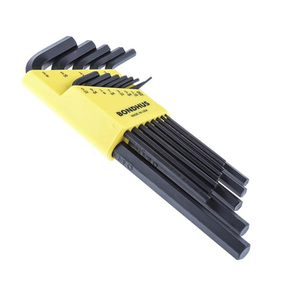 Bondhus 13 piece L Shape Imperial Hex Key Set, 0.05 → 3/8"