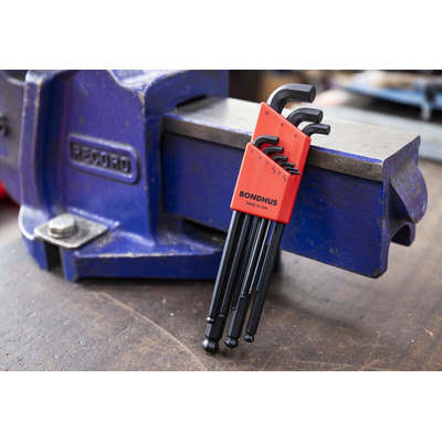 Bondhus 9 piece L Shape Metric Hex Key Set, 1.5 → 10mm