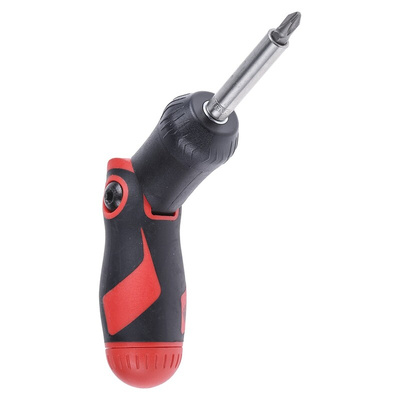 Teng Tools 1/4 in Hexagon Phillips, Pozidriv, Slotted Ratchet Screwdriver, 172 mm length