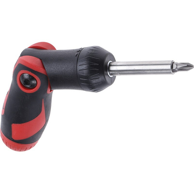 Teng Tools 1/4 in Hexagon Phillips, Pozidriv, Slotted Ratchet Screwdriver, 172 mm length