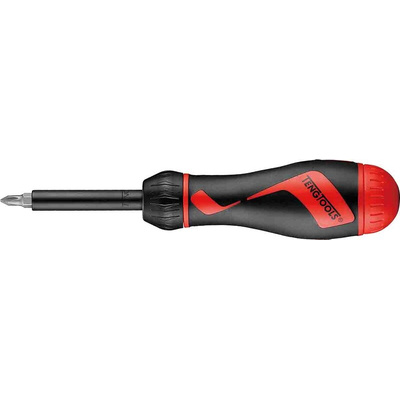 Teng Tools 1/4 in Hexagon Phillips, Pozidriv, Slotted, Torx Ratchet Screwdriver, 175 mm length