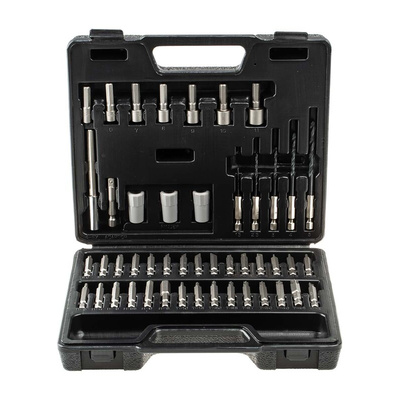 RS PRO Driver Bit Set 48 Pieces, Hexagon, Phillips, Pozidriv, Slotted, Torx