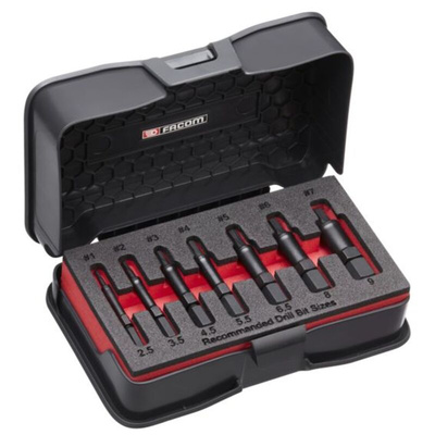 Facom 7 piece Steel Screw Extractor Set