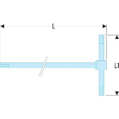 Facom T Shape Metric Hex Key, 14mm