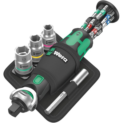 Wera 1/4 Hexagon Allen Hexagon Ratchet Screwdriver, 25 length