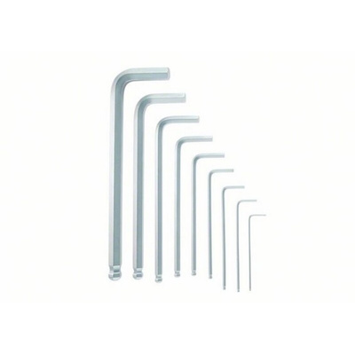 Bosch 9 piece Metric Hex Key Set, 1.5 mm, 2.5 mm, 2 mm, 3 mm, 4 mm, 5 mm, 6 mm, 8 mm, 10 mm