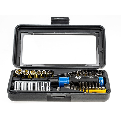 CK 1/4 in Square Ratchet Screwdriver & Bit Set