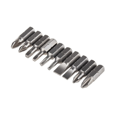 Stanley Phillips, Pozidriv, Slotted, Square Ratchet Screwdriver & Bit Set, 250 mm length
