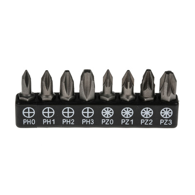 RS PRO Driver Bit Set 32 Pieces, Hexagon, Phillips, Slotted, Torx