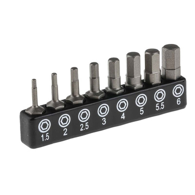 RS PRO Driver Bit 8 Pieces, Hexagon