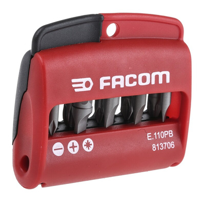 Facom Driver Bit Set 10 Pieces, Phillips, Pozidriv, Slotted