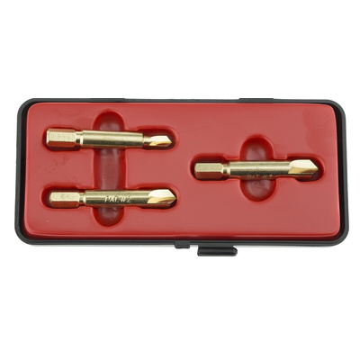 RS PRO 3 piece Steel Screw Extractor Set