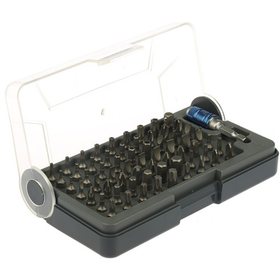 Crescent Driver Bit Set 64 Pieces, Phillips, Pozidriv, Slotted Hexagon, Tampered Hexagon, Tampered Torx, Torx, Triwing