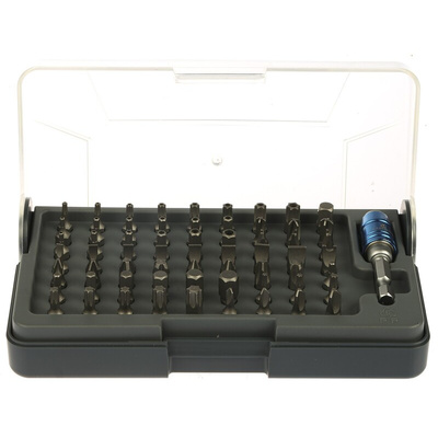Crescent Driver Bit Set 64 Pieces, Phillips, Pozidriv, Slotted Hexagon, Tampered Hexagon, Tampered Torx, Torx, Triwing