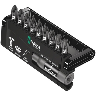 Wera Impact Bit Set 10 Pieces, Hexagon