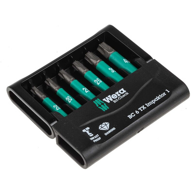 Wera Impact Bit Set 6 Pieces, Hexagon