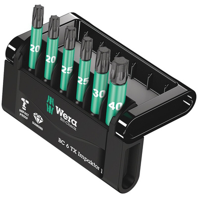 Wera Impact Bit Set 6 Pieces, Hexagon