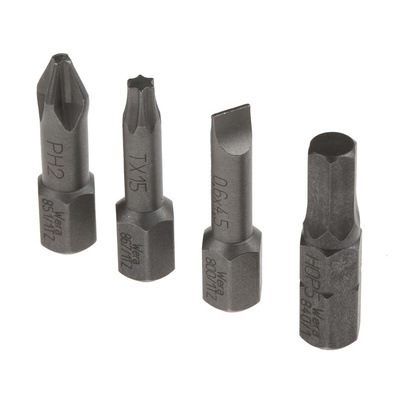 Wera Driver Bit Set 61 Pieces, Hexagon, Phillips, Pozidriv, Slotted, Torx