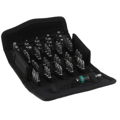 Wera Driver Bit Set 61 Pieces, Hexagon, Phillips, Pozidriv, Slotted, Torx