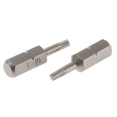 RS PRO Torx Screwdriver Bit, T10 Tip, 25 mm Overall