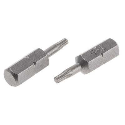 RS PRO Torx Screwdriver Bit, T9 Tip, 25 mm Overall