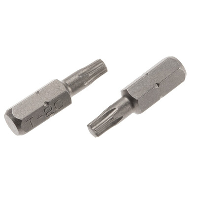 RS PRO Torx Screwdriver Bit, T20 Tip, 25 mm Overall