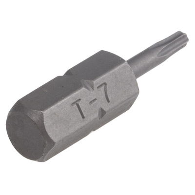 RS PRO Torx Screwdriver Bit, T7 Tip, 25 mm Overall