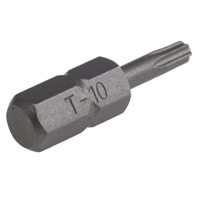 RS PRO Torx Screwdriver Bit, T10 Tip, 25 mm Overall