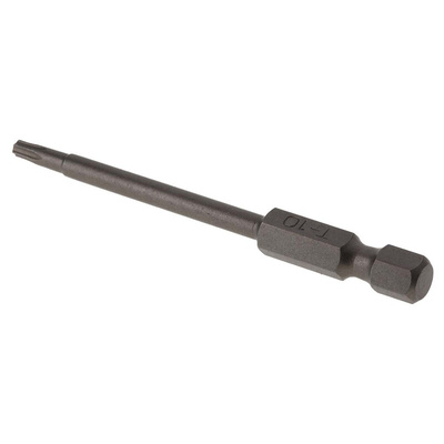 RS PRO Torx Screwdriver Bit, T10 Tip, 70 mm Overall