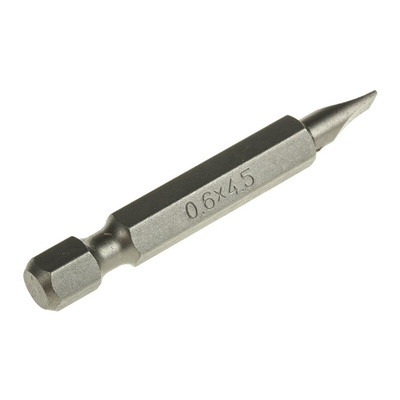 RS PRO Slotted Screwdriver Bit, SL4.5 Tip