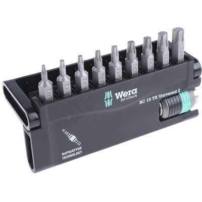 Wera Impact Bit Set 10 Pieces, Hexagon, Torx