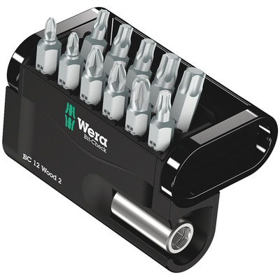 Wera Impact Bit Set 12 Pieces, Hexagon, Phillips, Pozidriv, Torx
