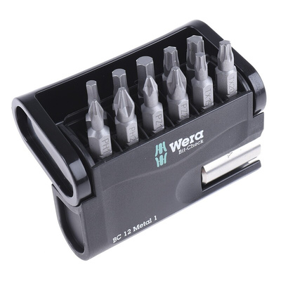 Wera Impact Bit Set 12 Pieces, Hexagon, Phillips, Pozidriv, Torx