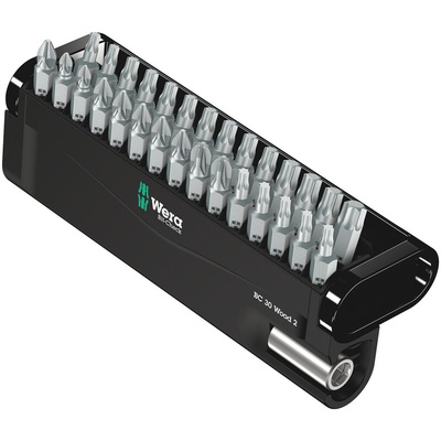 Wera Impact Bit Set 30 Pieces, Hexagon, Phillips, Pozidriv, Torx