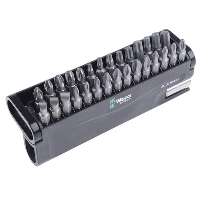 Wera Impact Bit Set 30 Pieces, Hexagon, Phillips, Pozidriv, Slotted, Torx