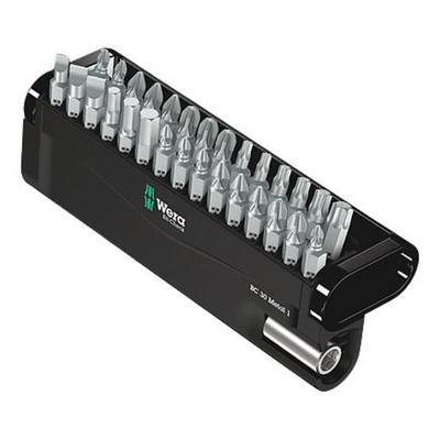 Wera Impact Bit Set 30 Pieces, Hexagon, Phillips, Pozidriv, Slotted, Torx