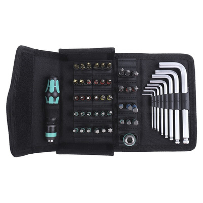 Wera Driver Bit Set 52 Pieces, Hexagon, Phillips, Pozidriv, Slotted, Torx
