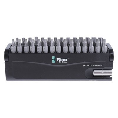 Wera Impact Bit Set 30 Pieces, Hexagon, Torx