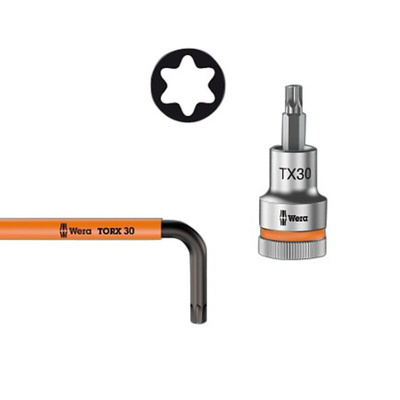 Wera Driver Bit Set 4 Pieces, Torx