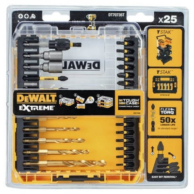 DeWALT Driver Bits Set 25 Pieces, Phillips, Pozidriv, Torx