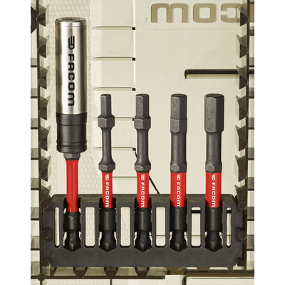 Facom Impact Bit Set 50 Pieces, Hexagon, Phillips, Pozidriv, Torx