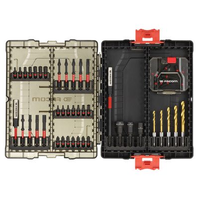 Facom Impact Bit Set 50 Pieces, Hexagon, Phillips, Pozidriv, Torx