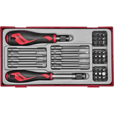 Teng Tools Bits driver set 38 Pieces, Hexagon, Phillips, Slotted, Torx