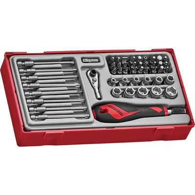 Teng Tools Bits driver set 49 Pieces, Hexagon, Phillips, Slotted, Torx